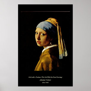 Flickan med turban/Girl med Pearl Earring Poster