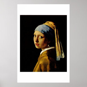 Flickan med turban/Girl med Pearl Earring Poster