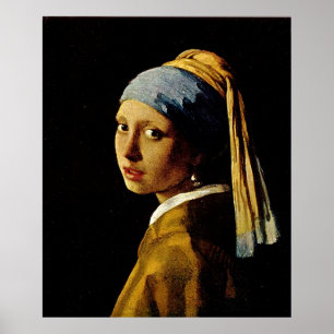 Flickan med turban/Girl med Pearl Earring Poster
