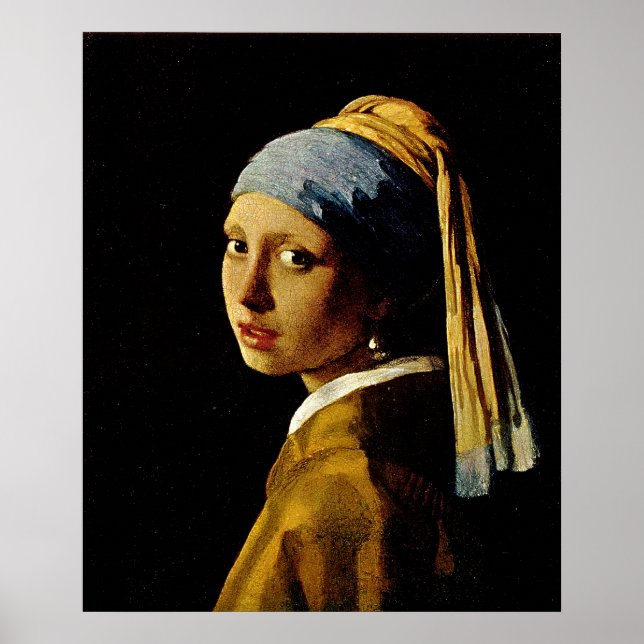 Flickan med turban/Girl med Pearl Earring Poster (Framsidan)