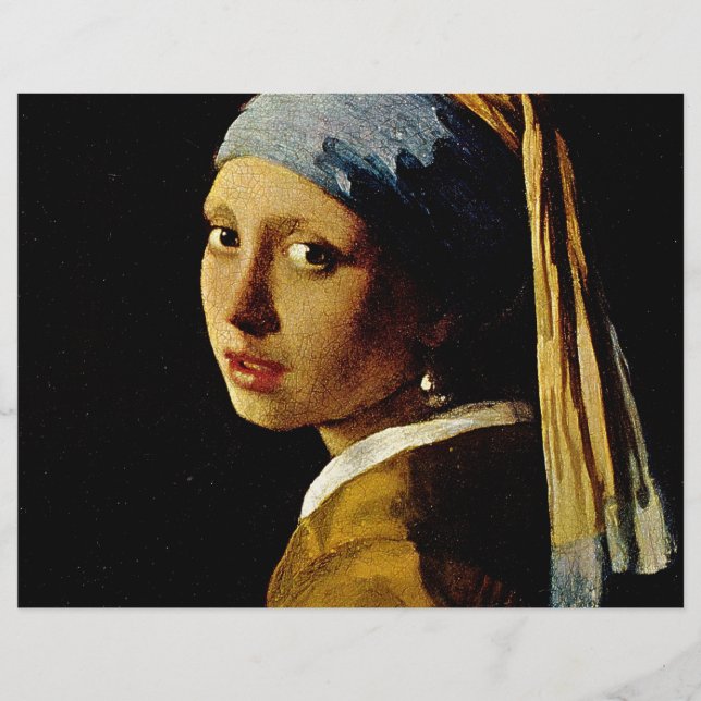 Flickan med turban/Girl med Pearl Earring Reklamblad (Framsidan)