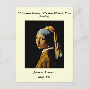 Flickan med turban/Girl med Pearl Earring Vykort