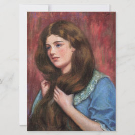 Flickan med vacker, lång brun luft kort