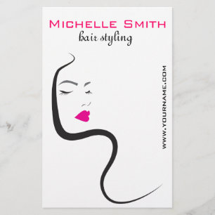 Flickan med vågigt hårHairstyling som brännmärker Flygblad