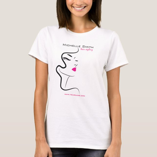 Flickan med vågigt hårHairstyling som brännmärker T Shirt (Framsida)