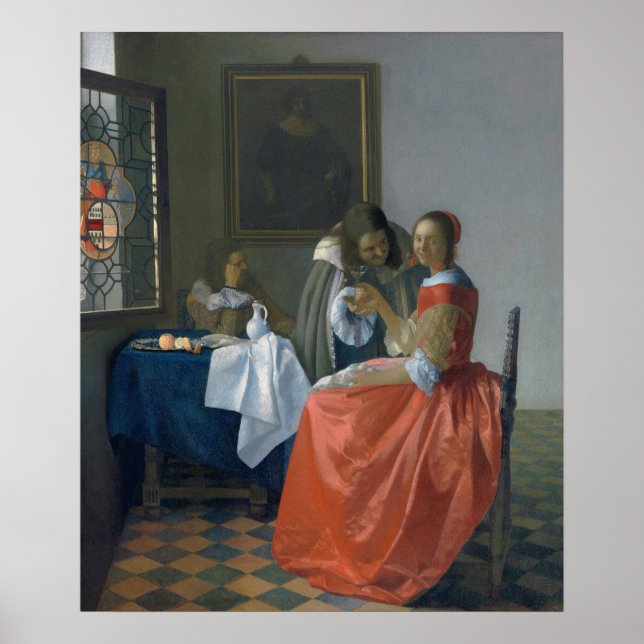 Flickan med Vin-glaset Poster (Framsidan)