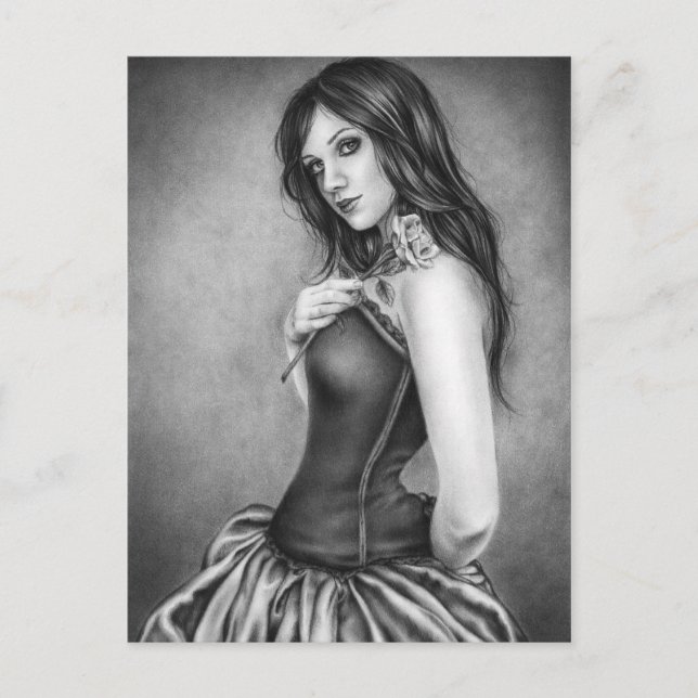 Flickan med vykortet ro vykort (Framsida)