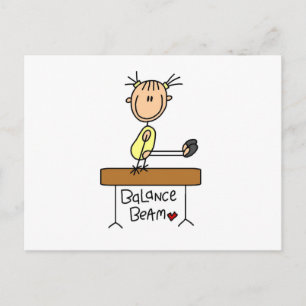 Flickan på Balance Beam Vykort