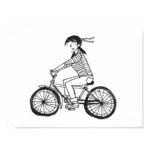 Flickan på en Bike Illustration