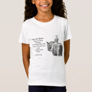 Flickan på häst, ritar konst: BibelVerse: Romans T-shirt