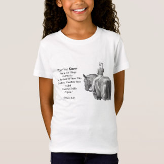Flickan på häst, ritar konst: BibelVerse: Romans T-shirt