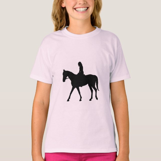 Flickan på Horse Tee Shirt (Framsida)