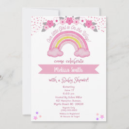 Flickan på inbjudan till Way Rainbow Baby Shower