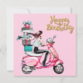 Flickan på Scooter med Presenter