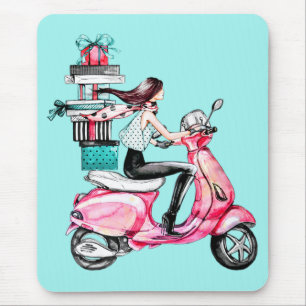 Flickan på Scooter Musmatta