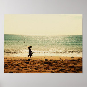 Flickan på stranden poster