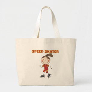 Flickan rusar skaterTshirts och gåvor Jumbo Tygkasse