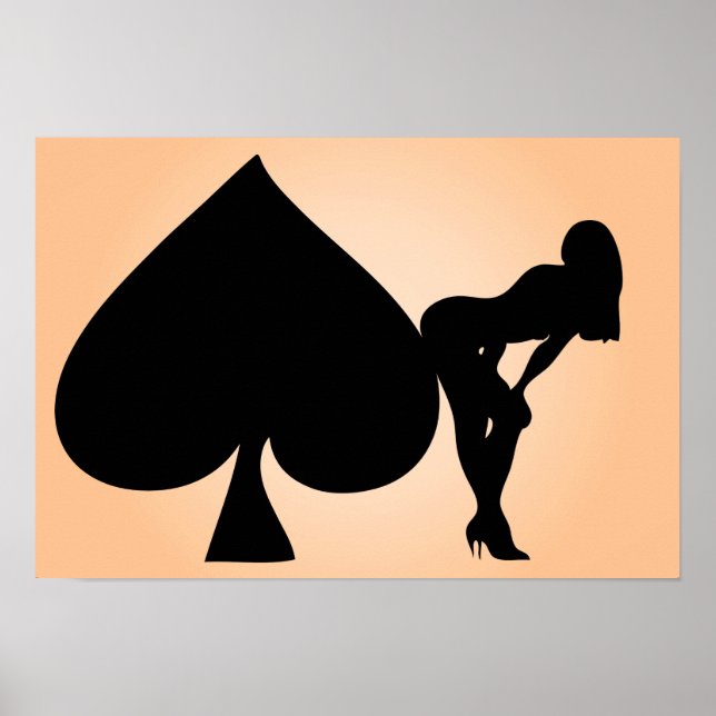 Flickan Sitta på Spades Ace Poster (Framsidan)