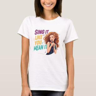Flickan sjunger t shirt