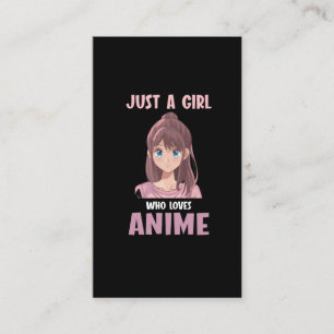 Flickan som Kärlek Anime älskare Manga Cosplay T Visitkort