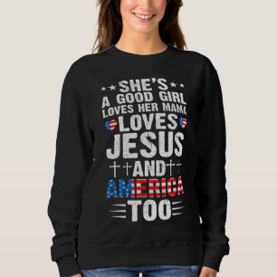 Flickan som Kärlek hennes Mamma Jesus och Amerika T Shirt