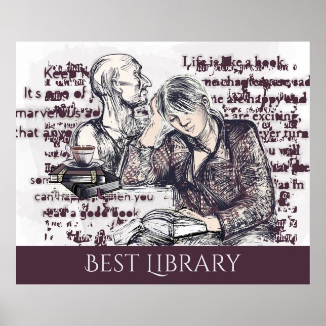 Flickan som läser en bok poster (Framsidan)