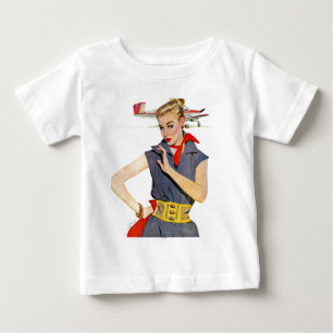Flickan som studerar flygplan t-shirt