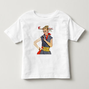 Flickan som studerar flygplan t-shirt