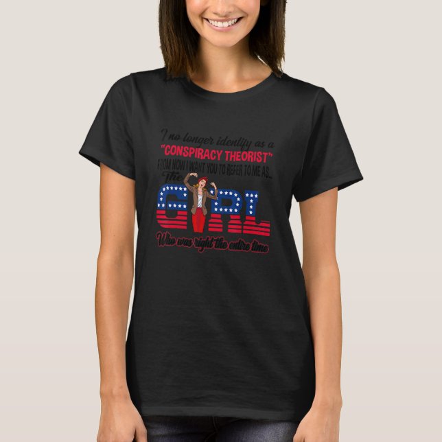Flickan som var Höger Bi Den Anti Democrat T Shirt (Framsida)