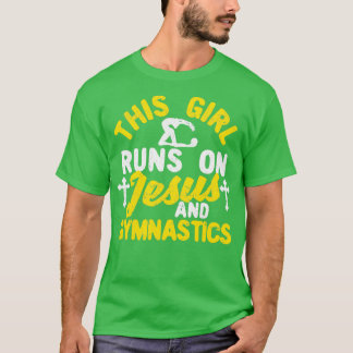 Flickan springa på Jesus och gymnastik 5 T Shirt