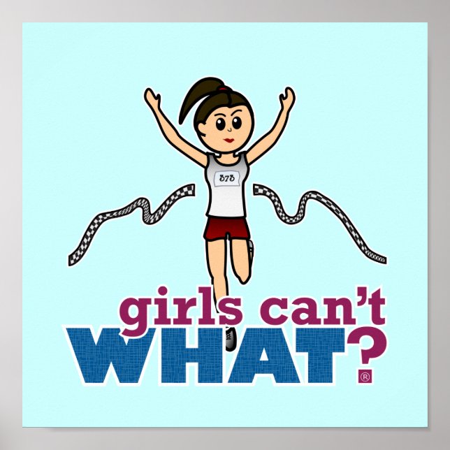 Flickan springer i rött poster (Framsidan)