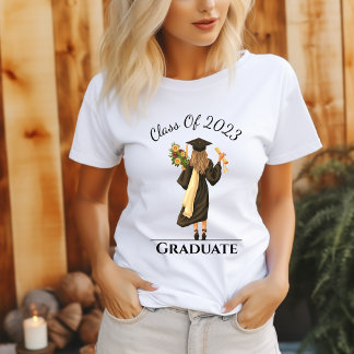 Flickan Student Anpassade År Kvinna T Shirt