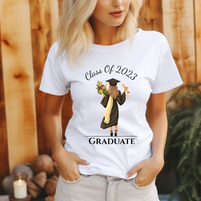 Flickan Student Anpassade År Kvinna T Shirt (Skapare uppladdad)