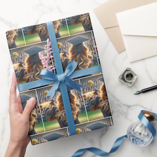 Flickan Student som byter en flamande Fladdermus Presentpapper (Gifting)