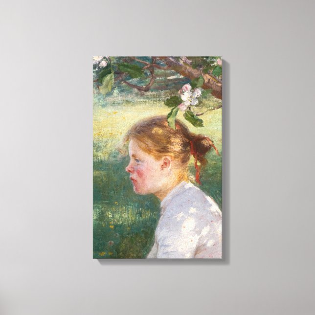 Flickan under Apple Träd (av Danielson-Gambogi) Canvastryck (Framsida)