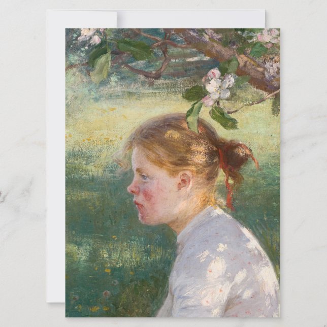 Flickan under Apple Träd (av Danielson-Gambogi) Kort (Framsida)