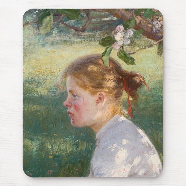 Flickan under Apple Träd (av Danielson-Gambogi) Musmatta (Framsidan)
