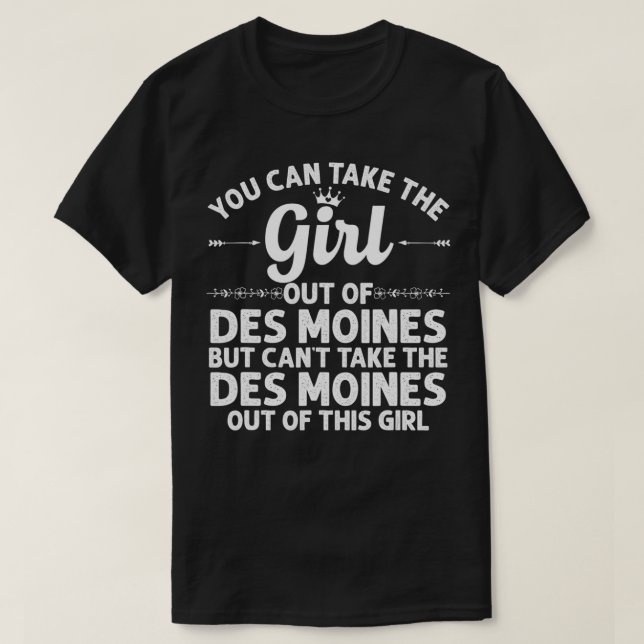 Flickan ur DES MOINES WA WASHINGTON Gift Funny Ho T Shirt (Design framsida)