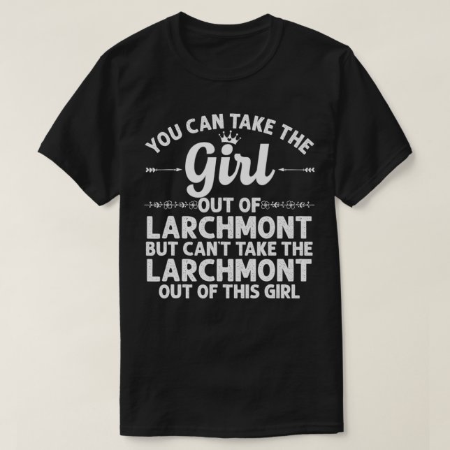 Flickan ur LARCHMONT NY YORK Gift-hem T Shirt (Design framsida)