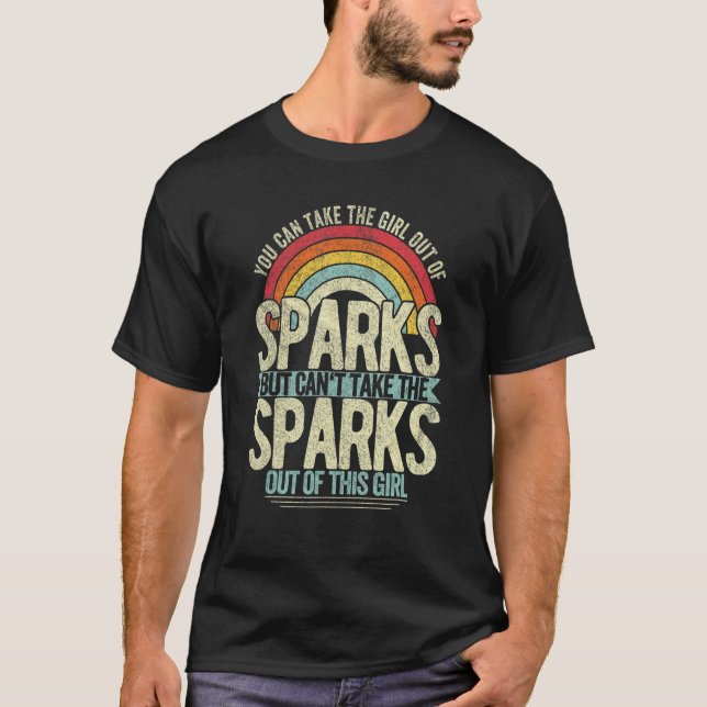 Flickan ur Sparks Nevada Hometown Home Sparks T Shirt (Framsida)