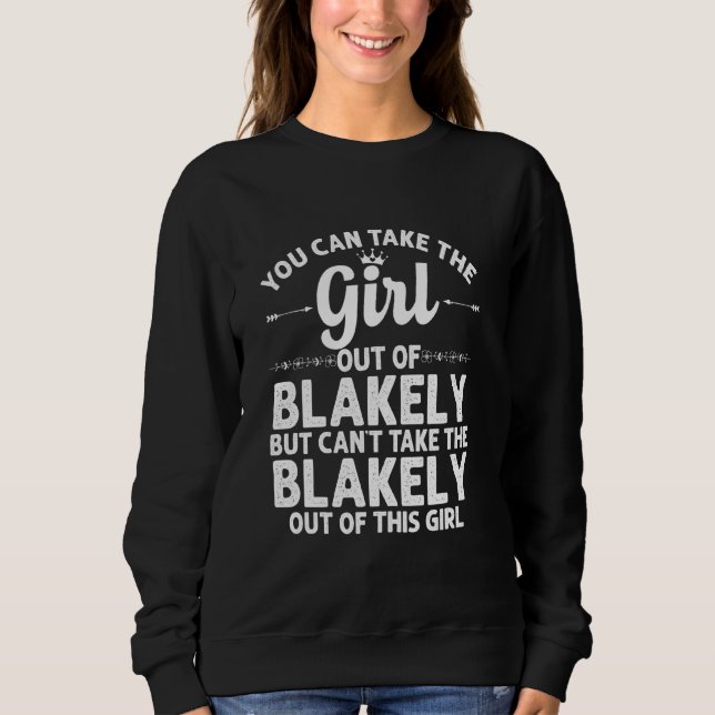 Flickan ut ur Blakely Ga Georgia Funny Home Roots  T Shirt (Framsida)