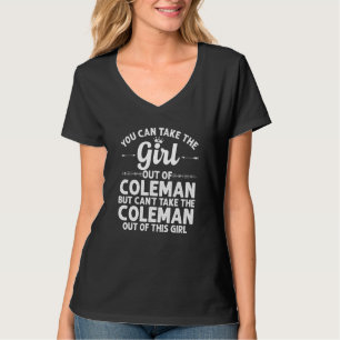 Flickan ut ur Coleman Tx Texas Funny Home Roots Us T Shirt
