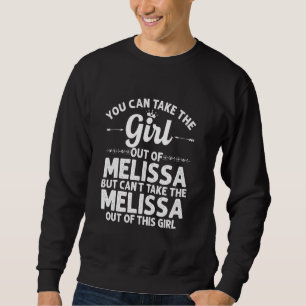 Flickan ut ur Melissa Tx Texas Funny Home Roots Us Lång Ärmad Tröja