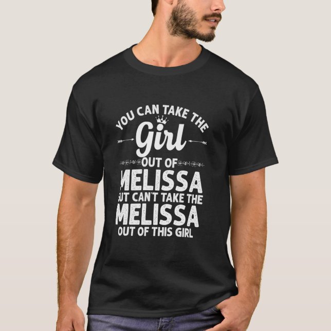 Flickan ut ur Melissa Tx Texas Funny Home Roots Us T Shirt (Framsida)