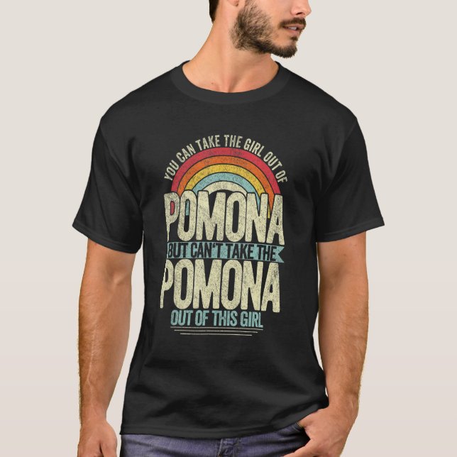 Flickan ut ur Pomona California Hometown Home Pomo T Shirt (Framsida)