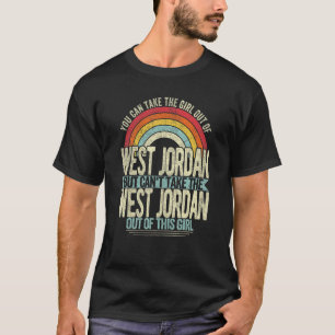 Flickan ut ur Väster Jordan Utah Hometown Home Väs T Shirt