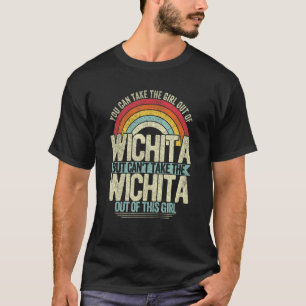 Flickan ut ur Wichita Kansas Hometown Home Wichita T Shirt