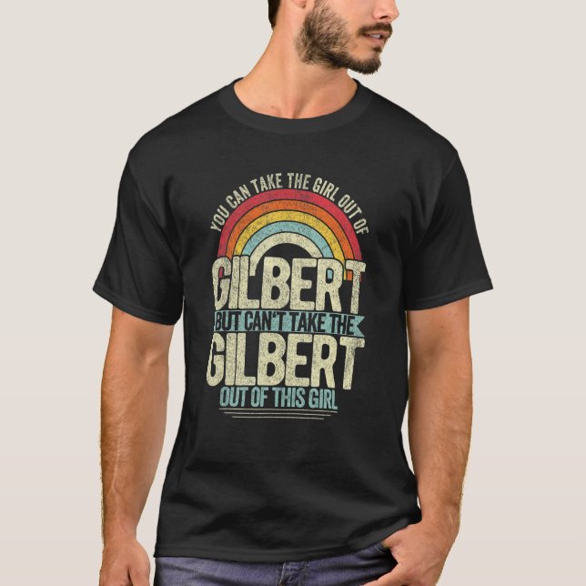 Flickan utanför Gilbert Arizona Hometown Home Gilb T Shirt (Framsida)