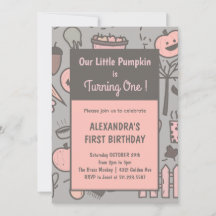 Flickan vår lilla Pumpkin gör en inbjudan.