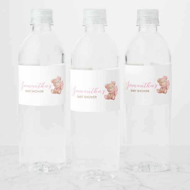 Flickan vi kan bota, vänta på babykläder vattenflaskor etikett (Flaskor)